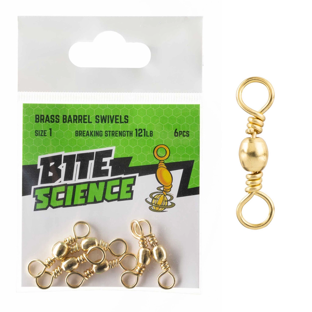 Jarvis Walker Bite Science Brass Barrel Swivels 3 Jarvis Walker Bite Science Brass Barrel Swivels