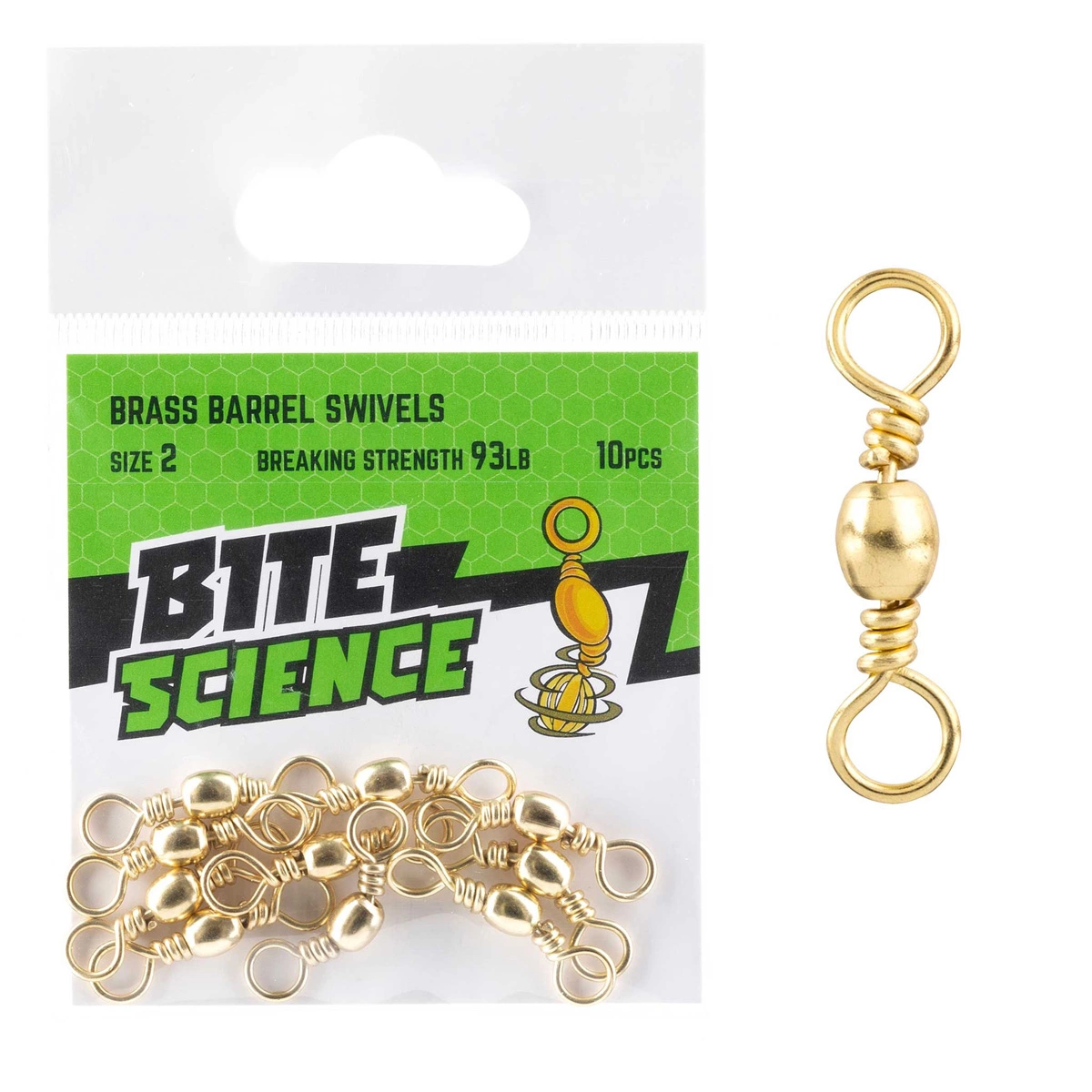Jarvis Walker Bite Science Brass Barrel Swivels 4 Jarvis Walker Bite Science Brass Barrel Swivels - Image 2