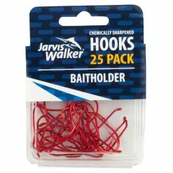 Jarvis Walker Chemically Sharpened Red Baitholder Fishing Hooks